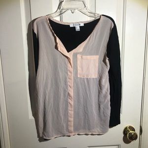 F21 Chiffon Colorblock Top Size S